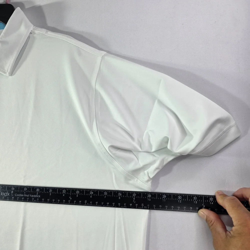 Foot Joy Mens Short-sleeve Golf Polo Shirt 2XL White Polyester NWT